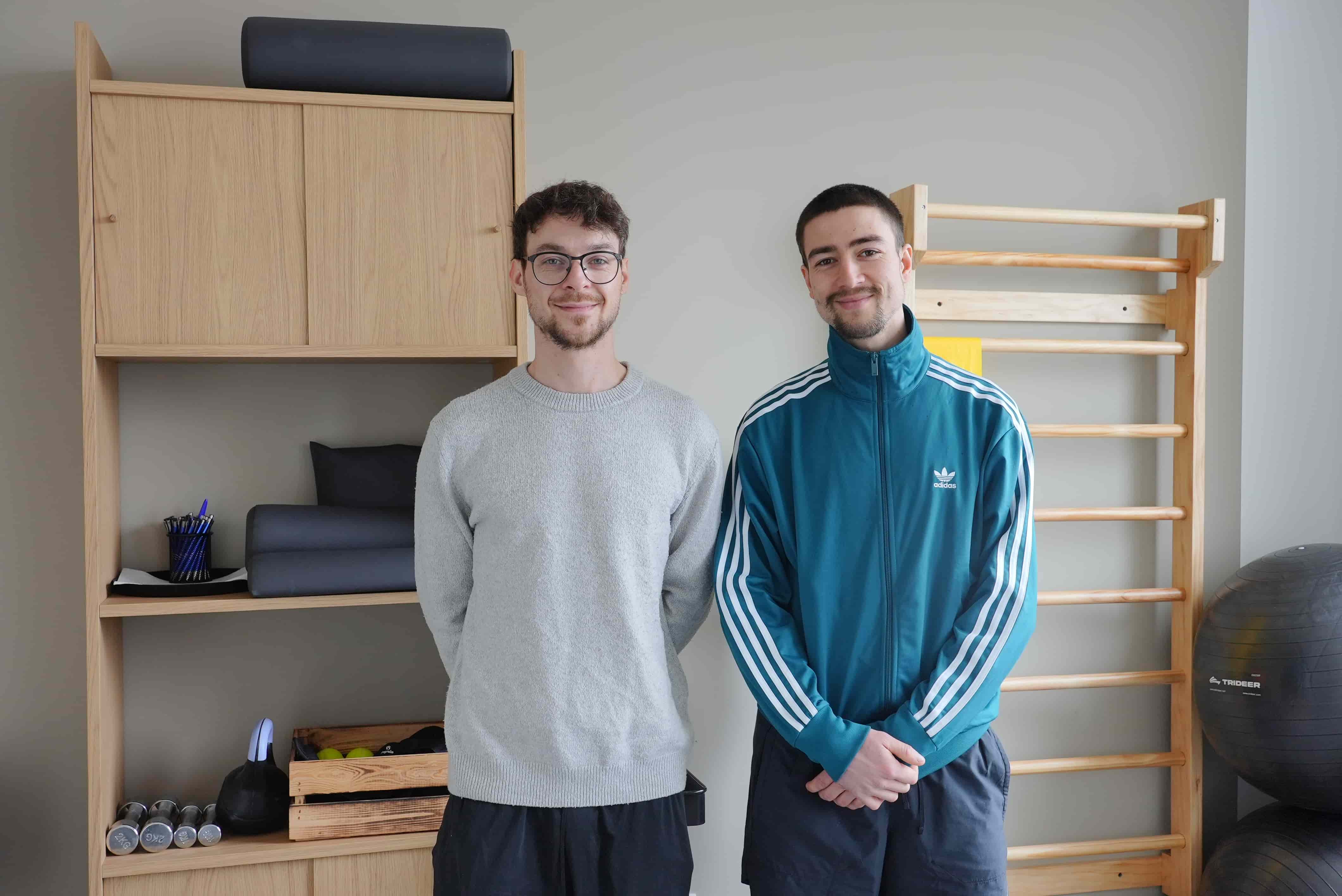 Louis und Sebastian in der Praxis